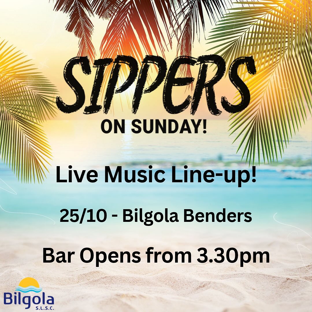 🍹 S I P P E R S 🍹

Join us at Sippers on Sunday & have a boogie with the Bilgola Benders! @bilgola_benders_band 👏👏

See you there 🥰