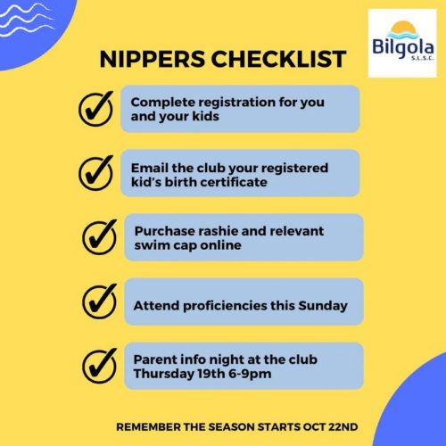 Bilgola Nippers Checklist 2023 | Bilgola SLSC